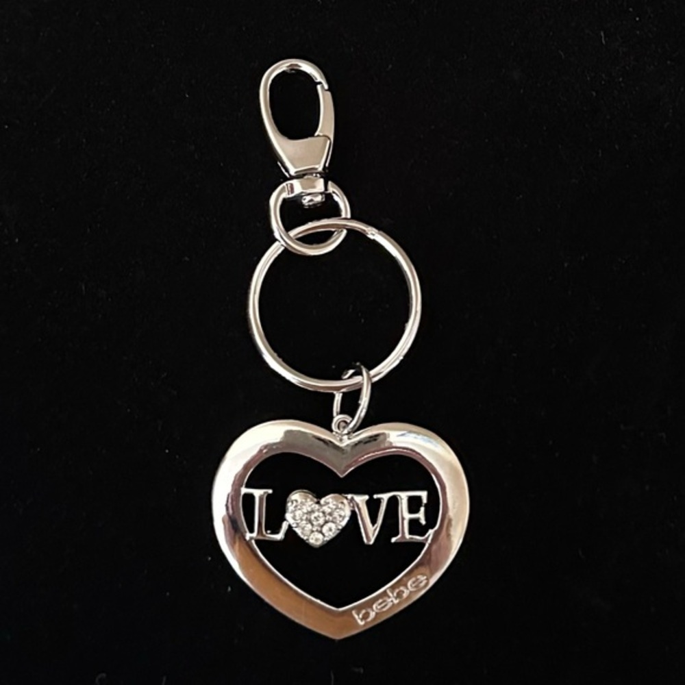 Bebe New Silver tone Keychain/Bag charm